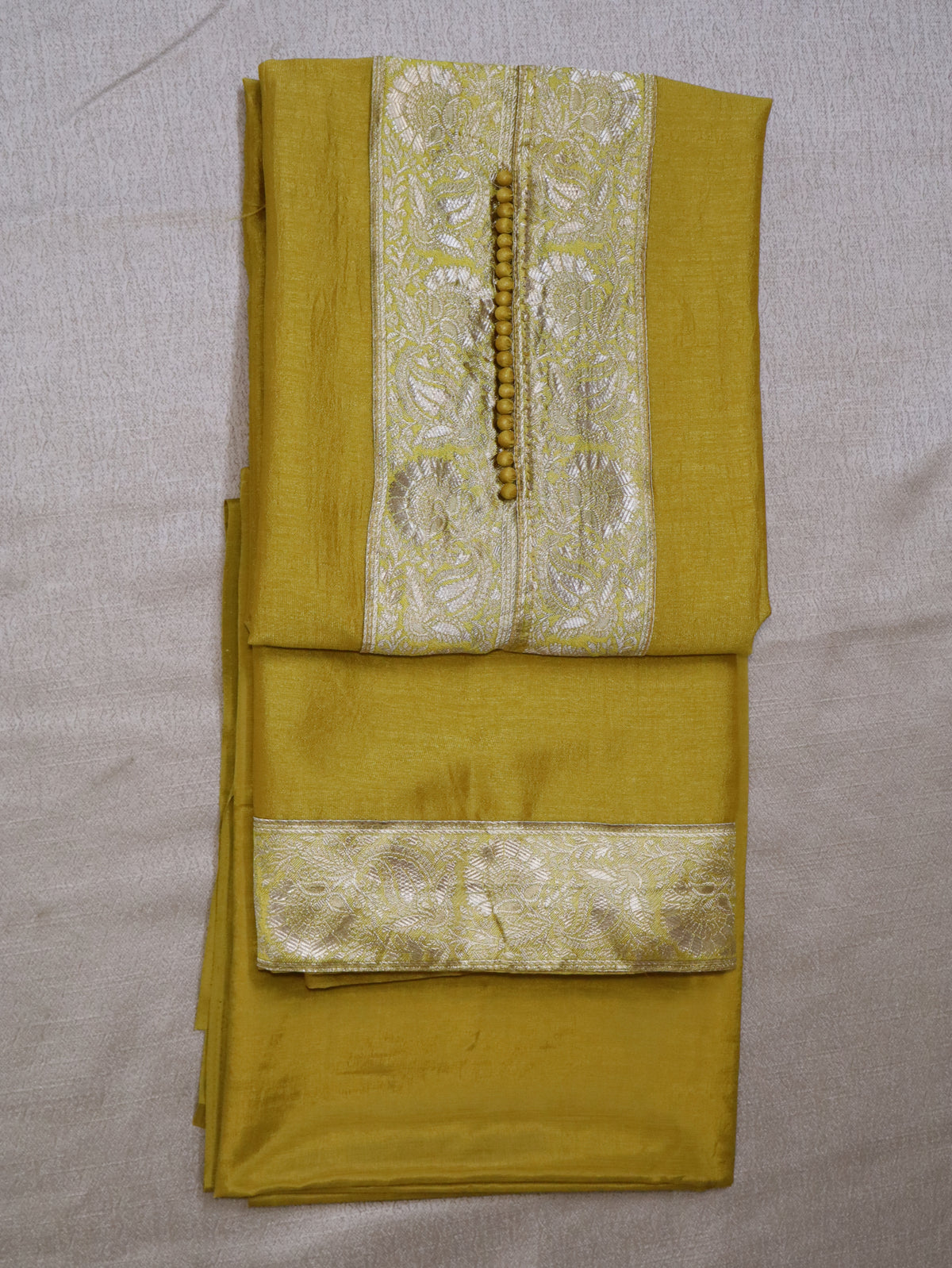 Mustard Banarasi Jacquard Suit Material | Soft & Comfortable Ethnic Wear | Party Wear Dress Material for Women