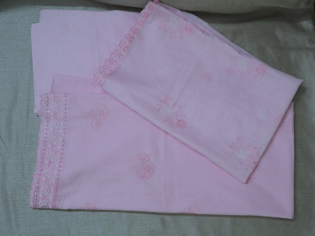 Premium Soft Cotton Embroidered Suit Set with Elegant Embroidered Dupatta