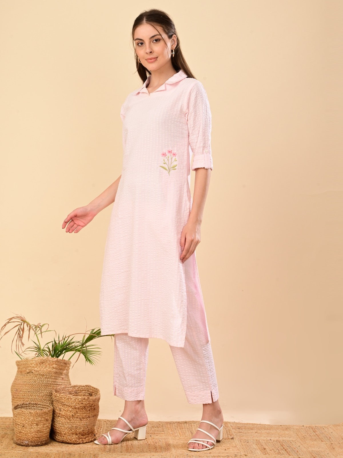 Aulera – Blush Petals Cotton Co-ord Set