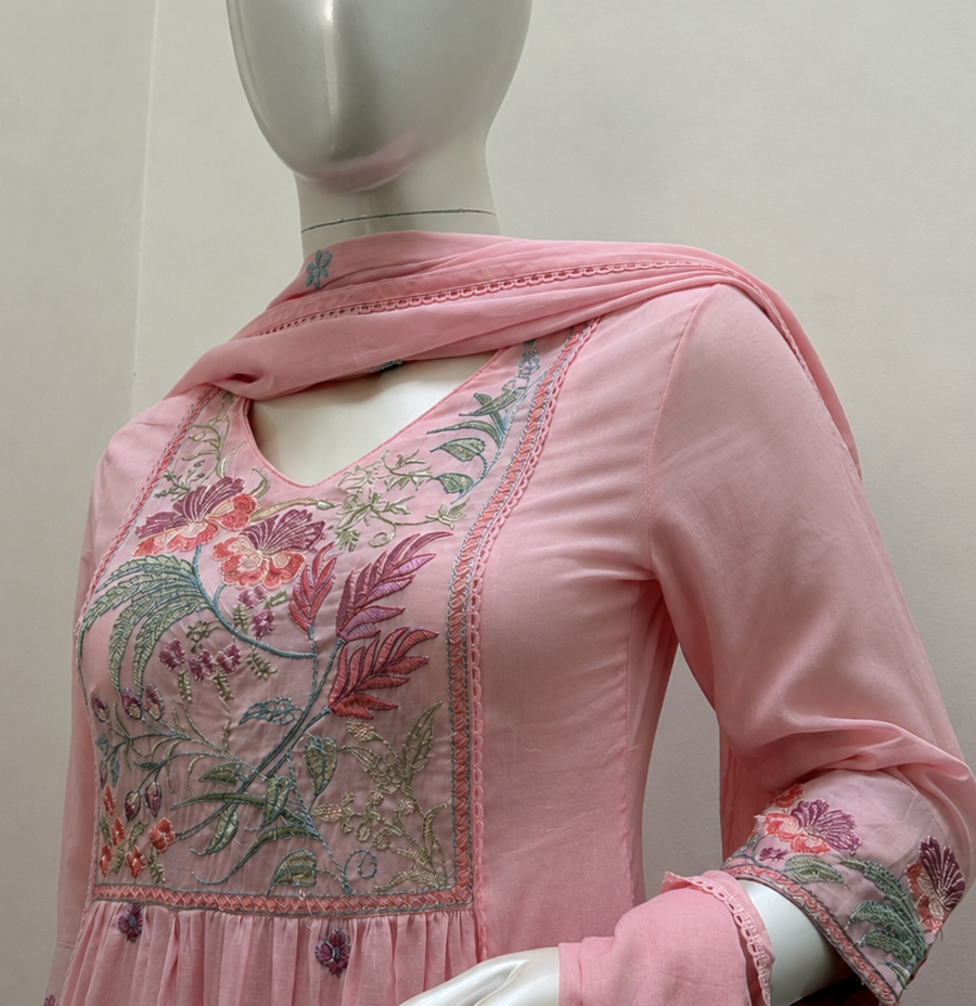 Pure Mul Cotton Elegance - Churidhar Suit
