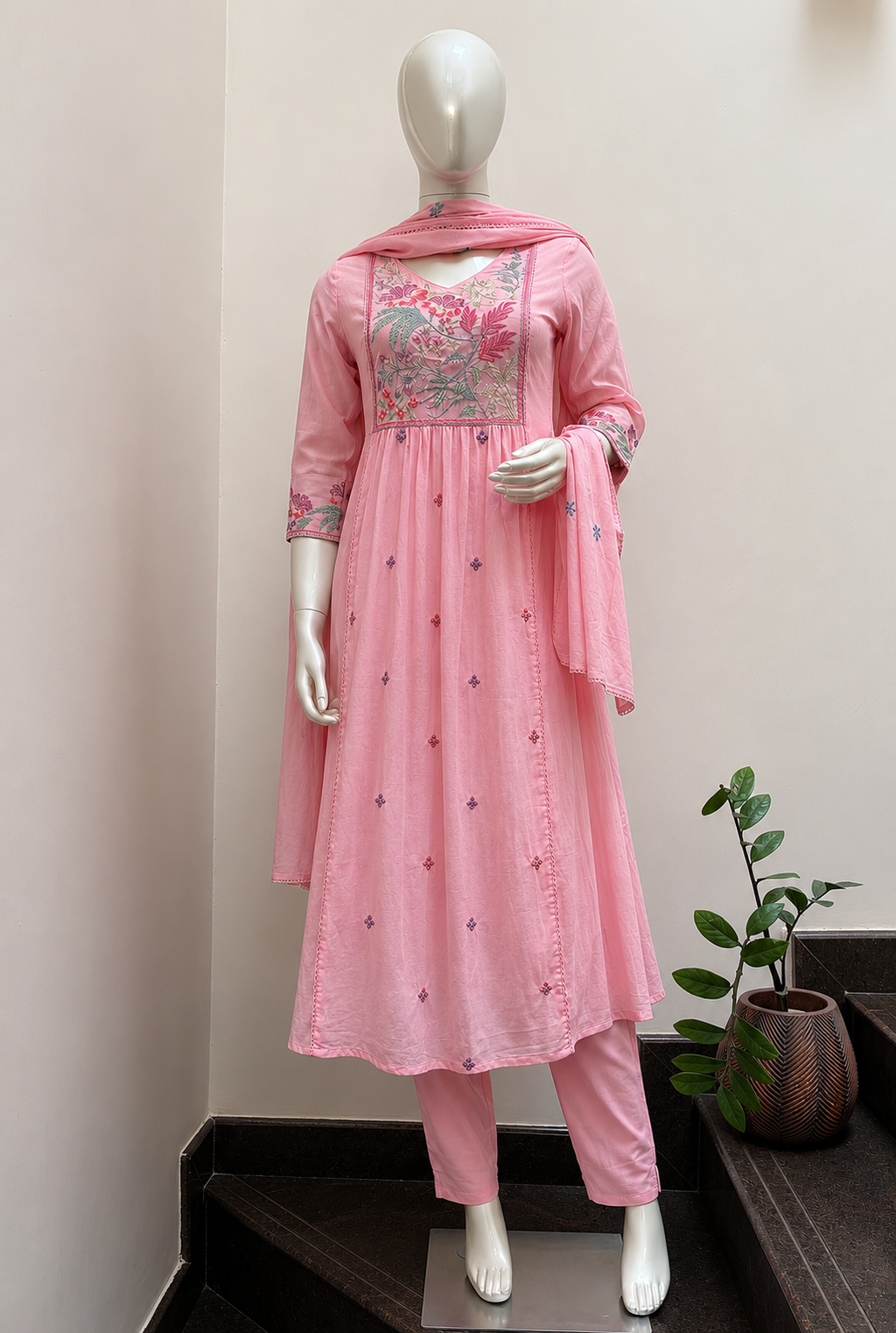 Pure Mul Cotton Elegance - Churidhar Suit
